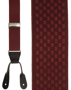 Cardi "Burgundy Checkers" Suspenders
