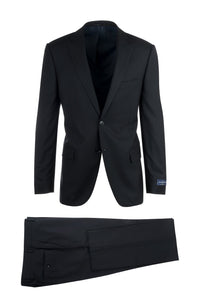 Canaletto Canaletto "Como" Ermenegildo Zegna Cloth Black Tone On Tone Suit