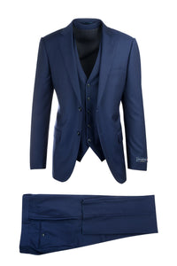 Canaletto Canaletto "Como" Ermenegildo Zegna Cloth French Blue 3-Piece Suit