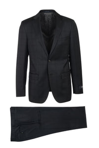 Canaletto Canaletto "Dolcetto" REDA Wool Black Windowpane Suit