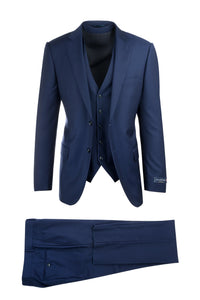 Canaletto Canaletto "Porto" Ermenegildo Zegna Cobalt Blue Slim Fit 3-Piece Suit