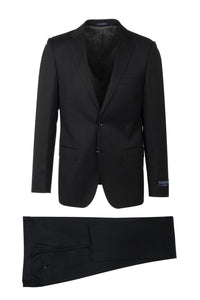 Canaletto Canaletto "Porto" Guabello Black Plaid Slim Fit Suit