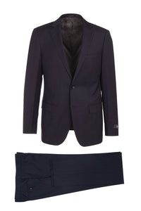Canaletto Canaletto "Porto" REDA Wool Aubergine Windowpane Slim Fit Suit