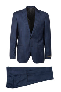 Canaletto Canaletto "Porto" Vitale Barberis French Blue Striped Slim Fit Suit