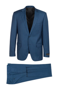 Canaletto Canaletto "Porto" Vitale Barberis Royal Blue Striped Slim Fit Suit