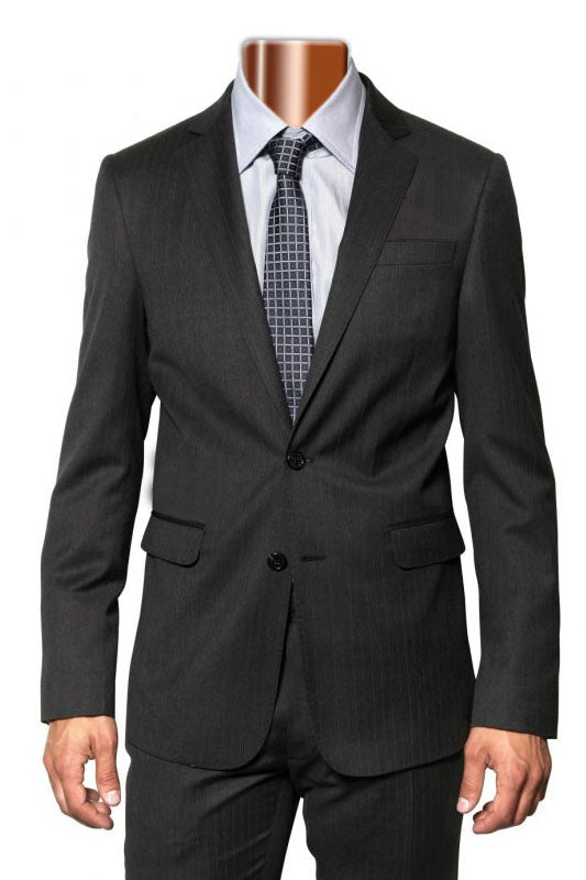 Caravelli Caravelli Grey Tonal Stripe Slim Suit