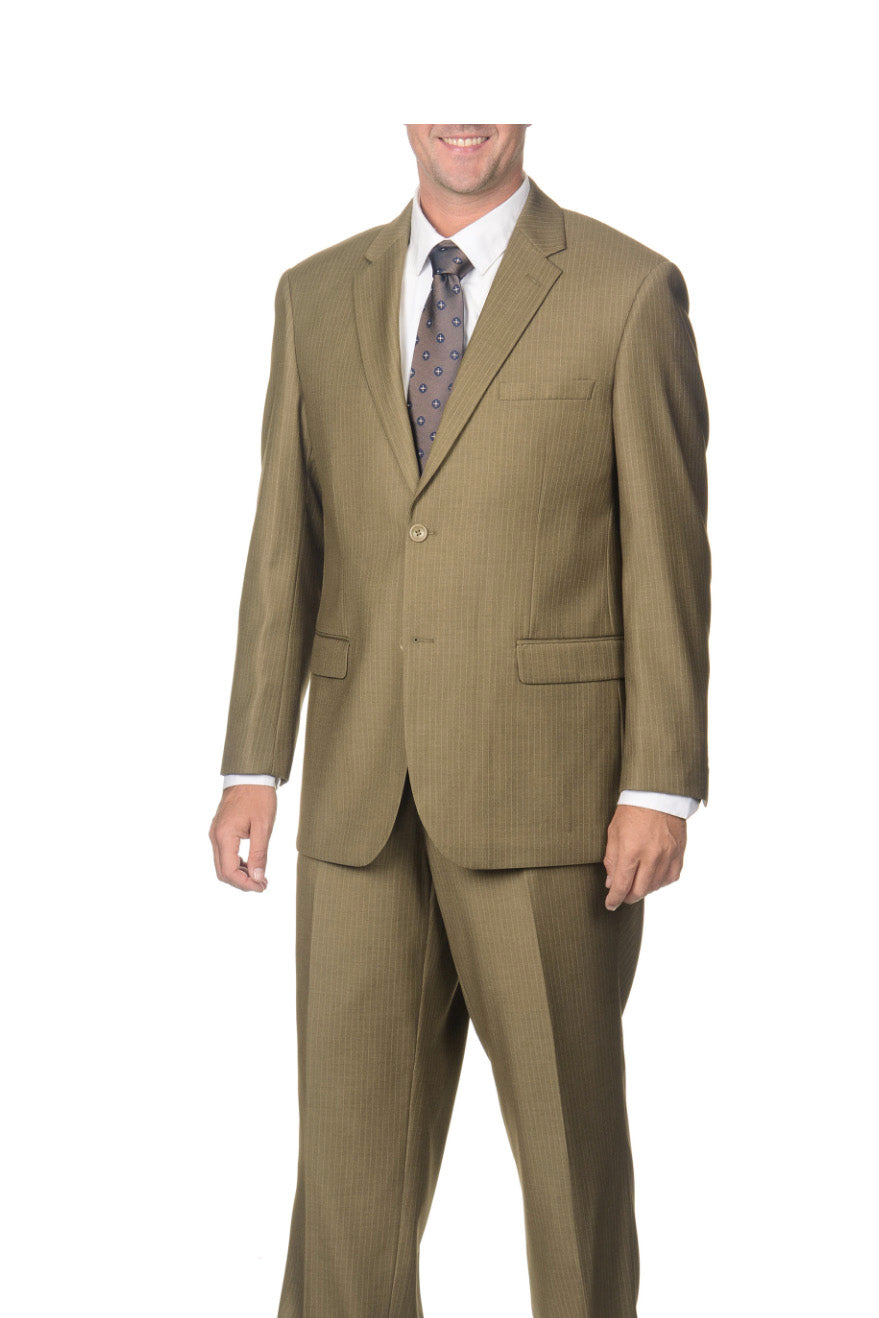 Caravelli Caravelli Tan Pinstripe Suit