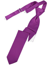 Load image into Gallery viewer, Cardi Pre-Tied Cassis Luxury Satin Skinny Necktie