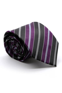 Ferrecci Purple and Black Santa Maria Necktie