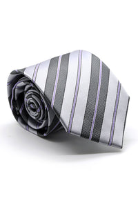 Ferrecci Purple and Grey Santa Maria Necktie