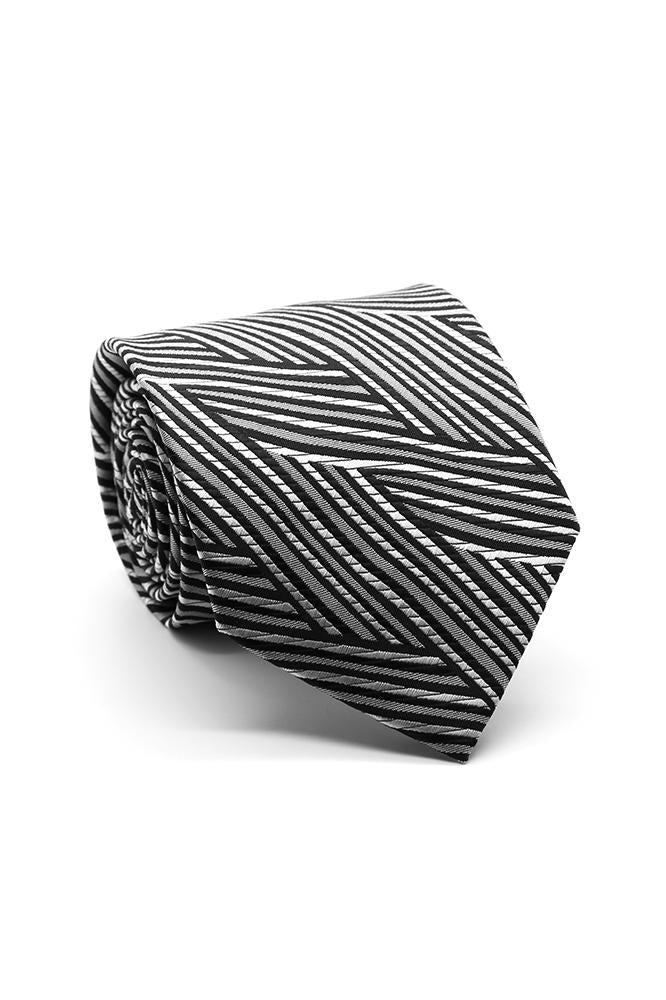 Ferrecci Black and White Westminster Necktie
