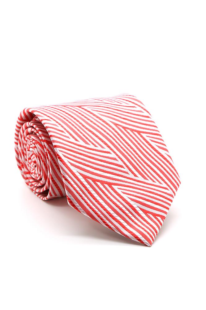 Ferrecci Red and White Westminster Necktie