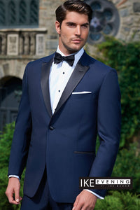 Ike Behar "Evening Peak" Navy 1-Button Peak Tuxedo