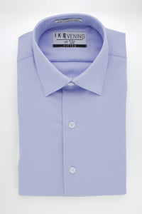 Ike Behar "Evening Twill" Light Blue Laydown Dress Shirt
