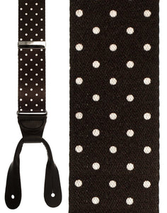 Cardi "Manhattan" Black & White Dots Suspenders