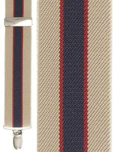 Cardi "Khaki Bostonian Stripe" Suspenders