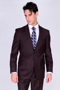 Mantoni Mantoni Solid Brown Suit