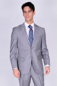 Mantoni Mantoni Solid Light Grey Suit