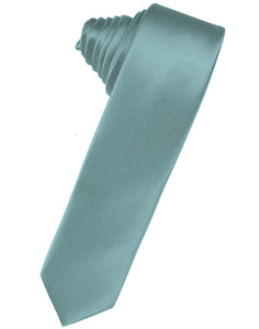 Cardi Self Tie Mist Luxury Satin Skinny Necktie