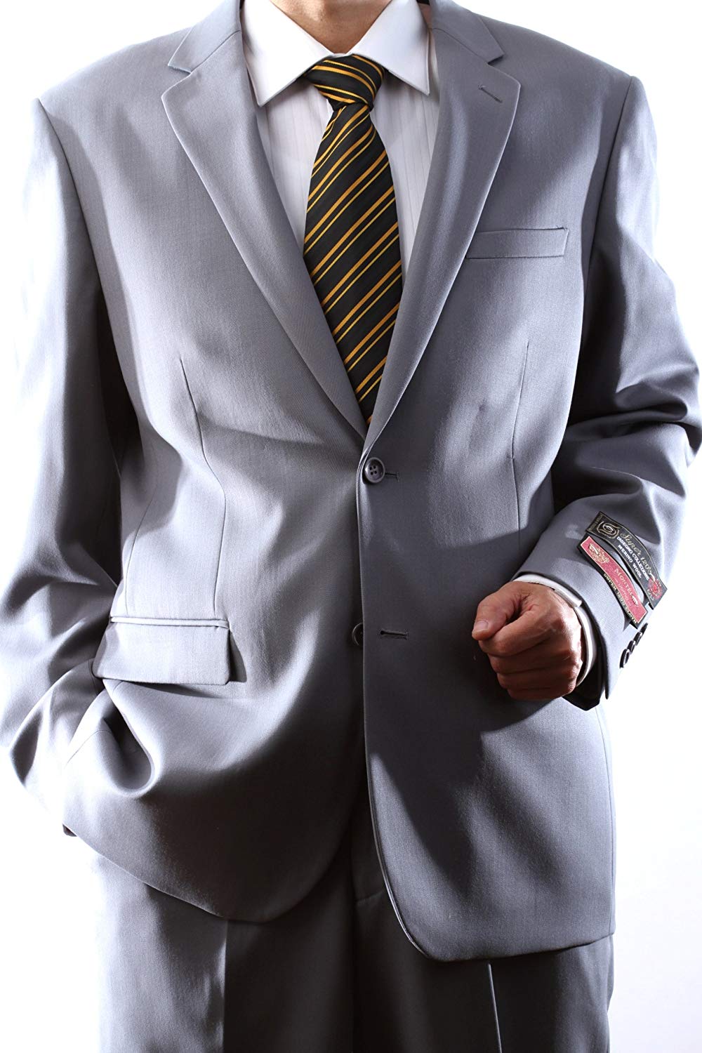 Montefino Montefino Solid Light Grey Suit