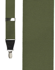 Cardi "Olive Grosgraine Ribbon" Suspenders