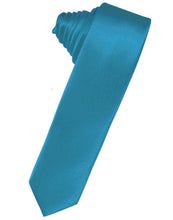 Load image into Gallery viewer, Cardi Self Tie Pacific Luxury Satin Skinny Necktie