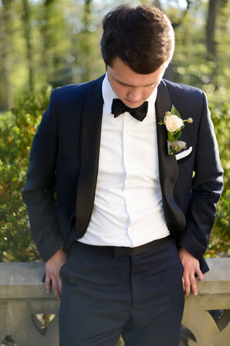 Paul Betenly "Davis" Navy 1-Button Shawl Tuxedo