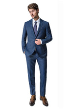 Load image into Gallery viewer, Paul Betenly Paul Betenly &quot;Ronaldo&quot; Blue Solid Slim Fit Suit