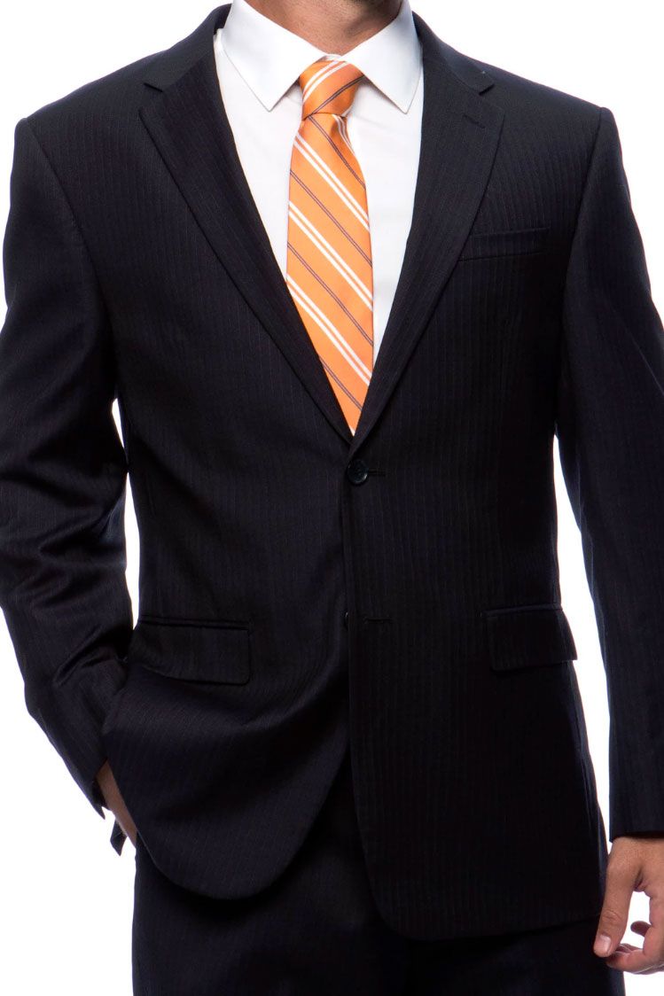 Prontomoda Prontomoda Black Stripe Suit
