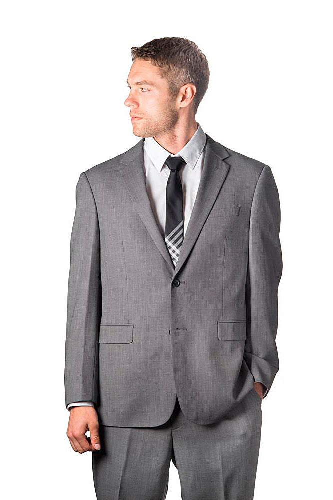 Prontomoda Prontomoda Sharkskin Grey Suit