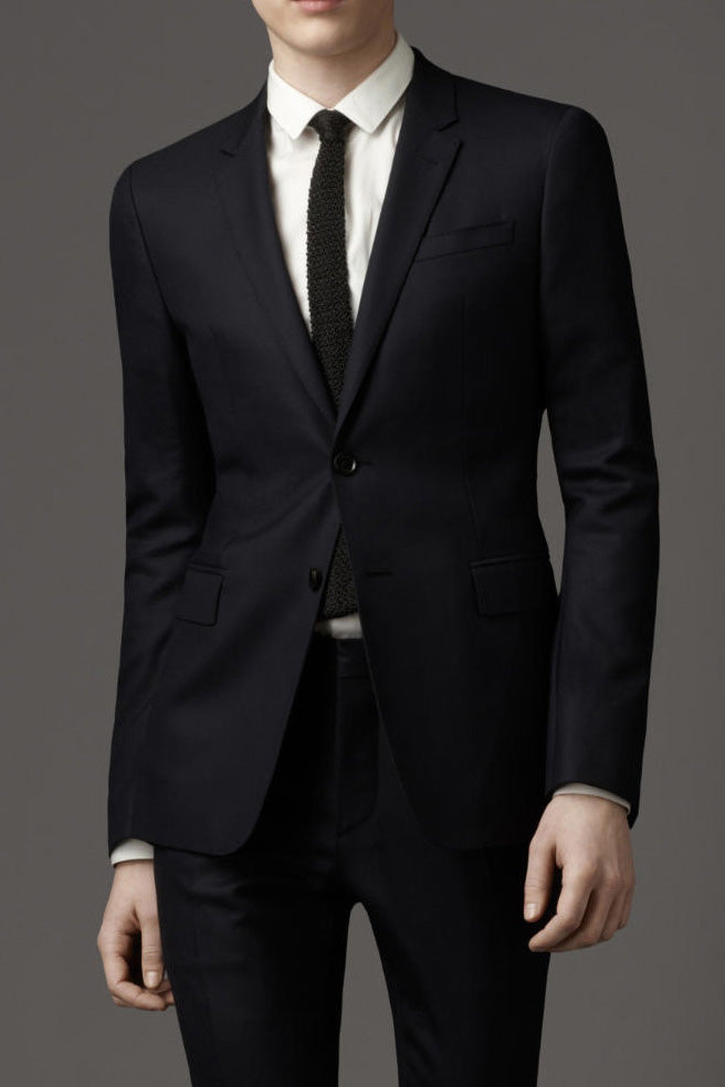 Prontomoda Prontomoda Solid Black Suit