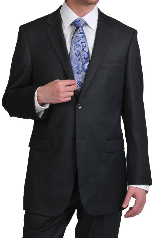 Prontomoda Prontomoda Solid Charcoal Suit