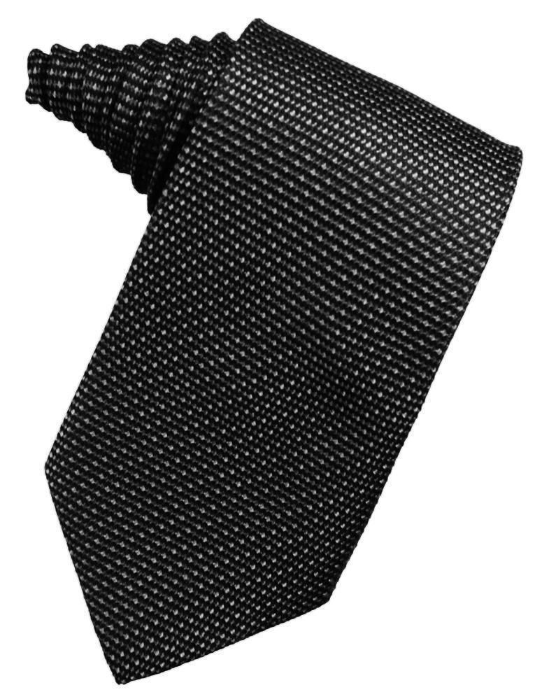 Cristoforo Cardi Asphalt Silk Weave Necktie