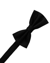 Load image into Gallery viewer, Cristoforo Cardi Pre-Tied Black Silk Weave Bow Tie