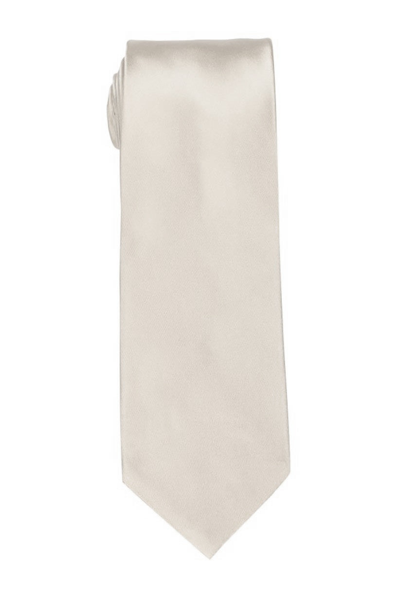 Bocara Solid Off-White Satin Tie