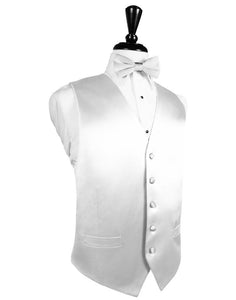 Cristoforo Cardi White Noble Silk Tuxedo Vest