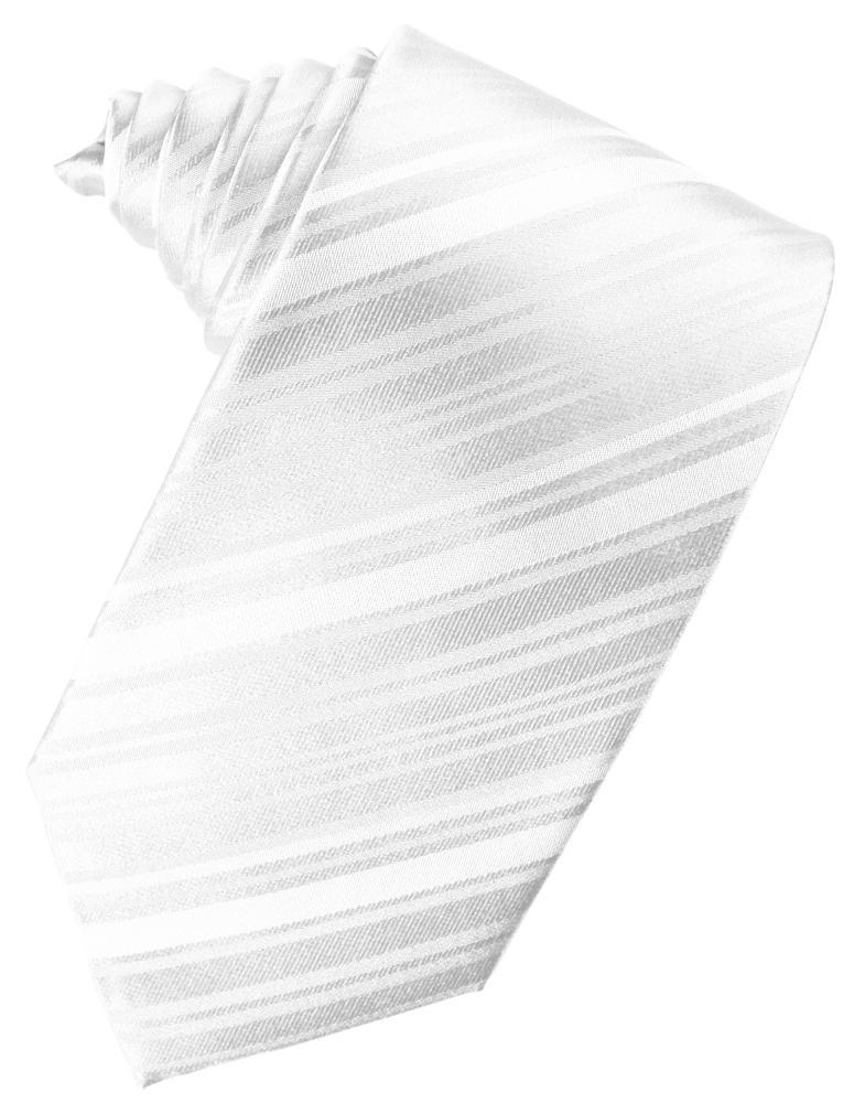 Cardi White Striped Silk Necktie