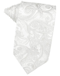Cristoforo Cardi White Paisley Silk Necktie