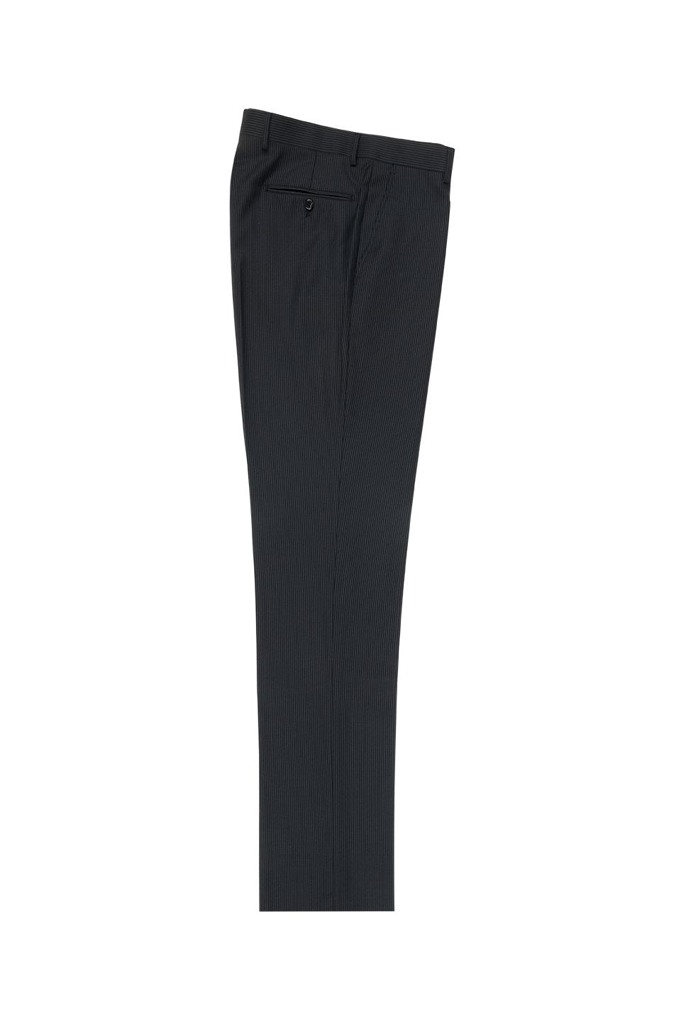 Tiglio Tiglio Black Mini-Stripe Flat Front Dress Pants