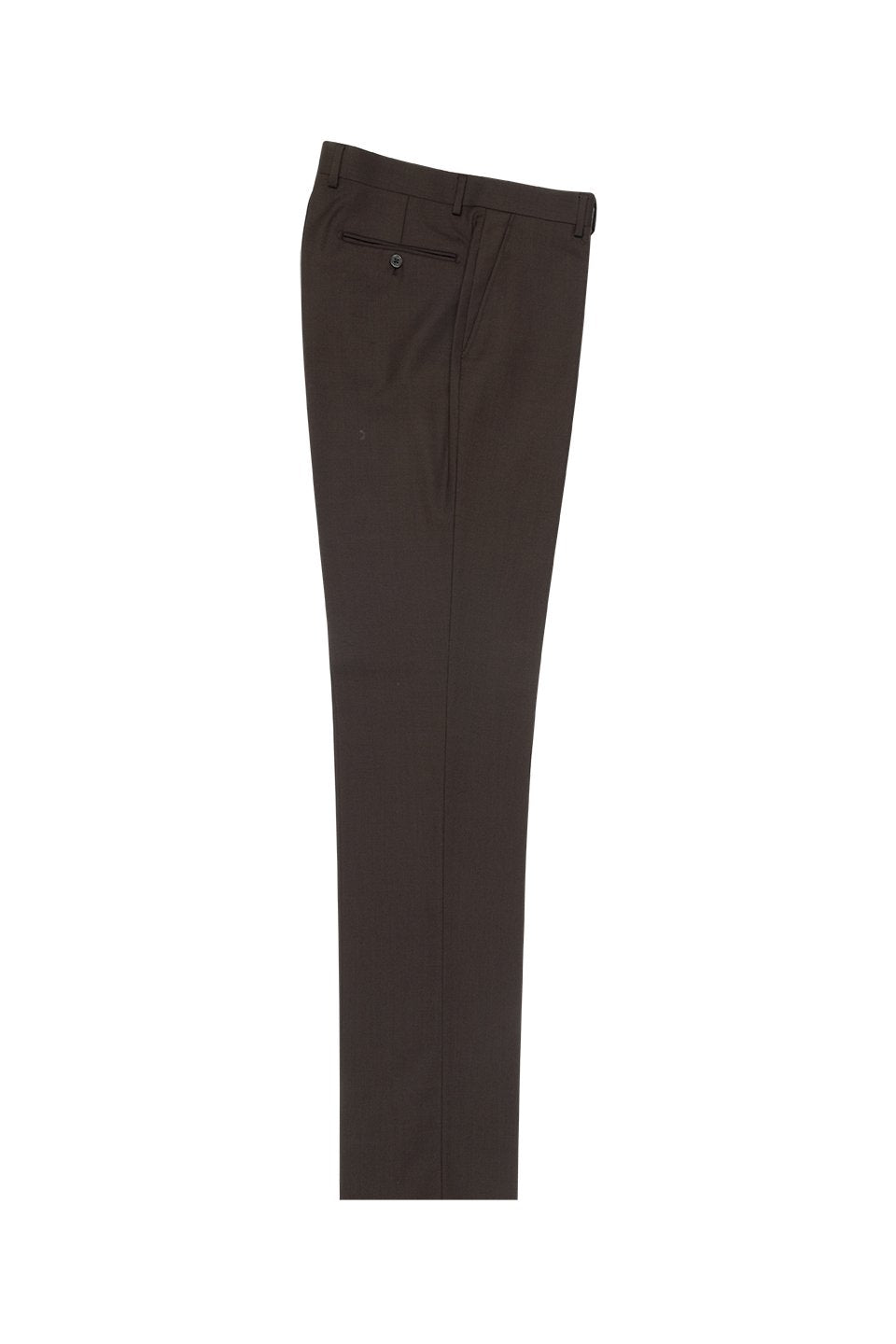 Tiglio Tiglio Brown Birdseye Flat Front Dress Pants