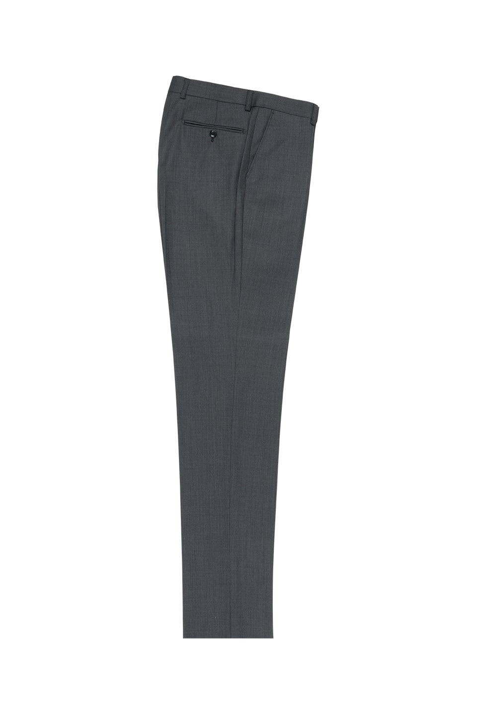 Tiglio Tiglio Dark Grey Birdseye Flat Front Dress Pants