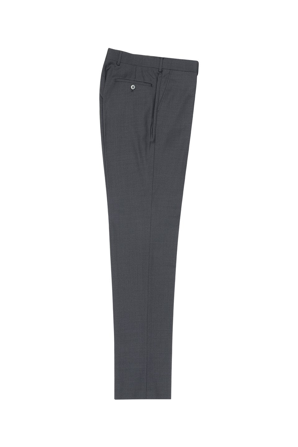 Tiglio Tiglio Grey Solid Flat Front Dress Pants