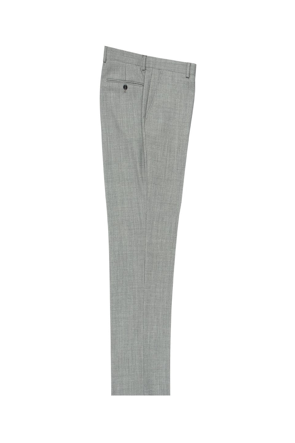 Tiglio Tiglio Light Grey Birdseye Flat Front Dress Pants