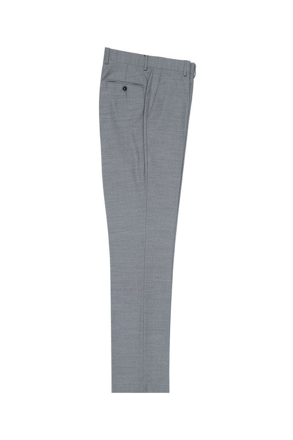 Tiglio Tiglio Light Grey Flat Front Slim Fit Dress Pants