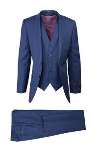 Tiglio Tiglio "Sienna" New Blue 3-Piece Slim Fit Suit