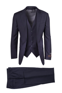 Tiglio Tiglio "Tufo" Navy 3-Piece Suit