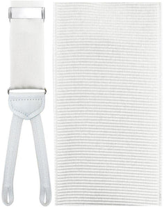 Cardi "Trapani" White Suspenders