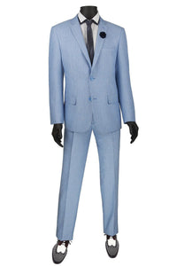 Vinci Vinci "Fabio" Powder Blue Slim Fit Suit