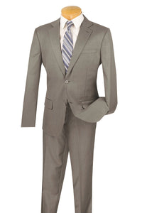 Vinci Vinci "Massimo" Grey Wool Slim Fit Suit