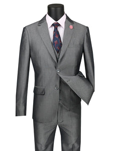 Vinci Vinci "Rocco" Grey Ultra Slim Fit 3-Piece Suit